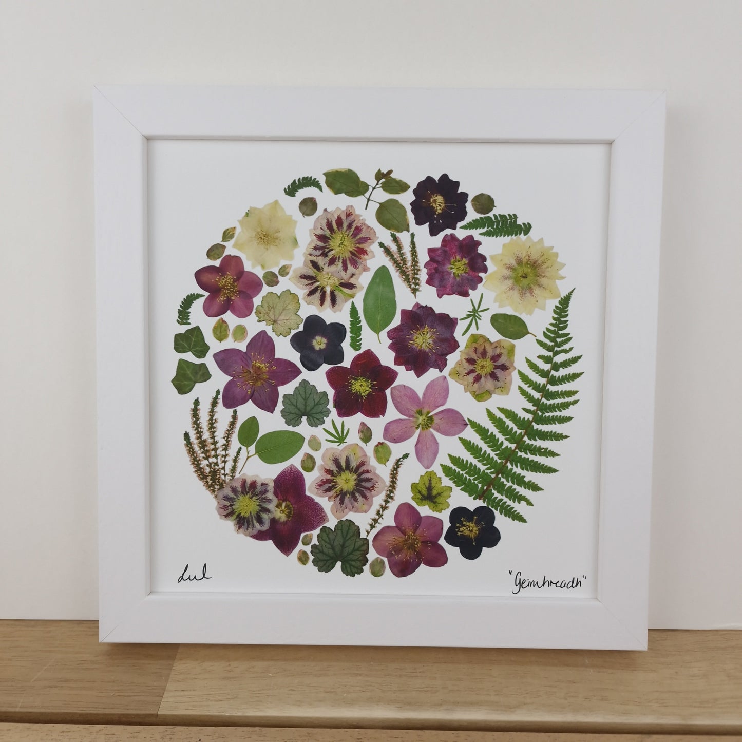SIÓG Botanicals 8" Square Framed Print 'An Geimhreadh' Winter Flower Art Print