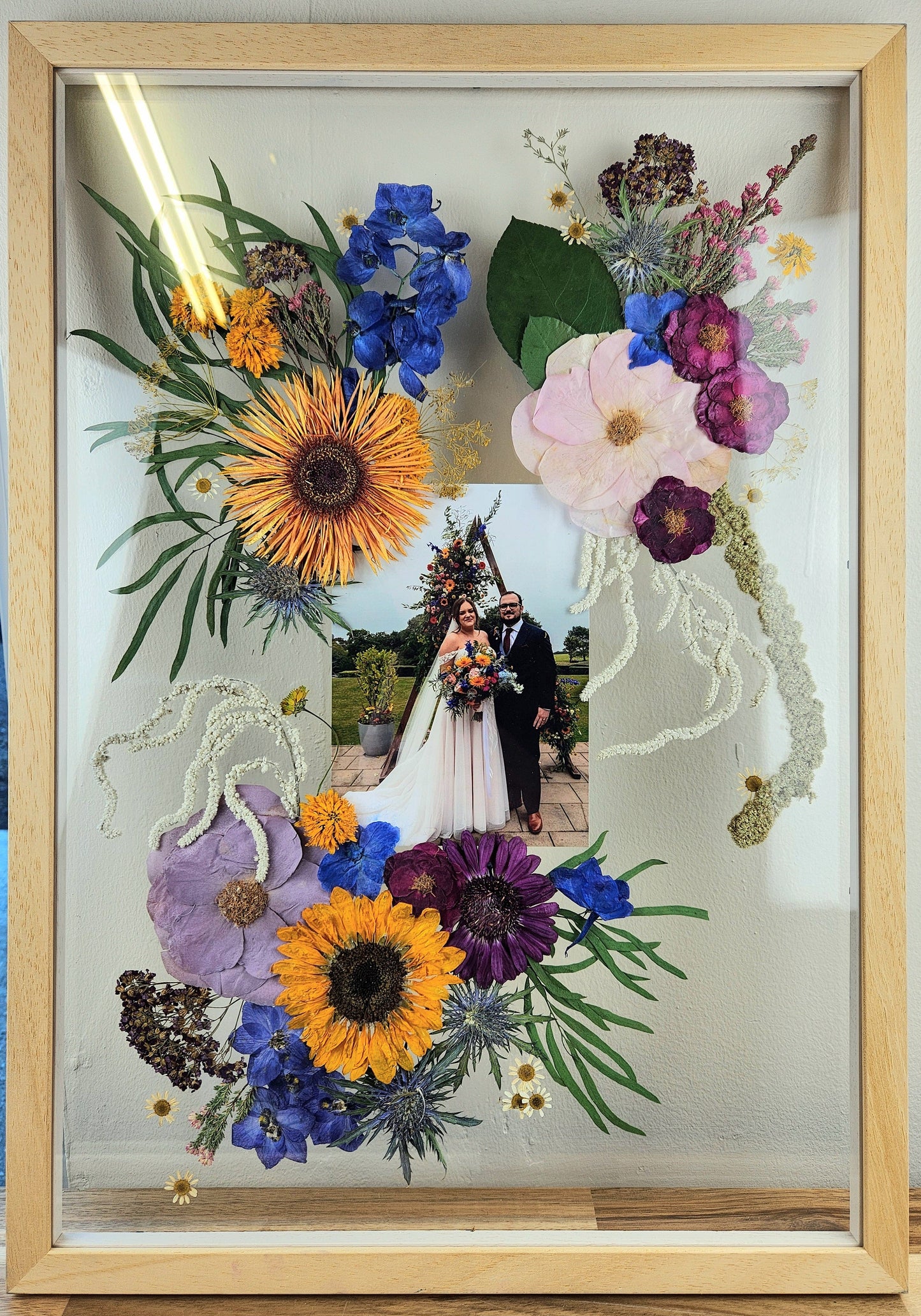 SIÓG Botanicals Portrait / Solid Wood (Natural Veneer) Pressed Between Glass (16"x 20" / 40cm x 50cm)