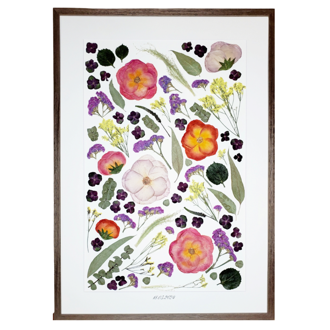 SIÓG Botanicals Solid Wood Walnut Veneer/ Ivory Canvas Archive Edition: The Signature Gallery (50cm x 70cm)