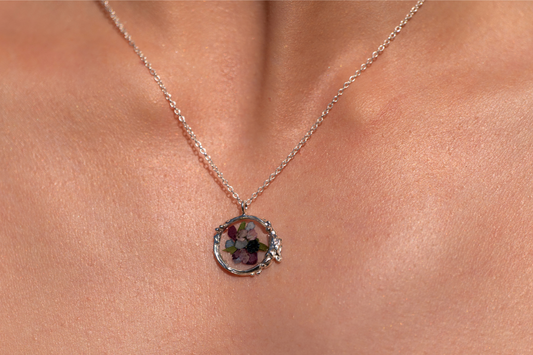 A Tiny Bloom to Treasure Forever: Our New Pressed Flower Bridal Necklace
