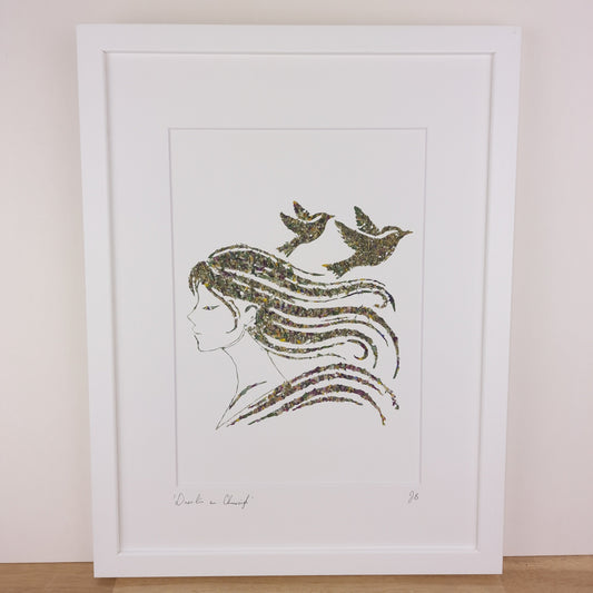 SIÓG Botanicals Product 12" x 16" Framed Print 'Dreoilín an Churraigh' Curragh Wren Art Print