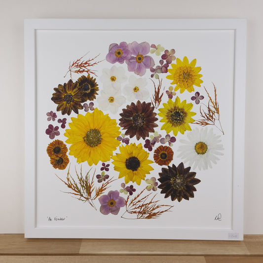 SIÓG Botanicals 16" Square Framed Print 'An Fómhar' Autumn Flower Art Print