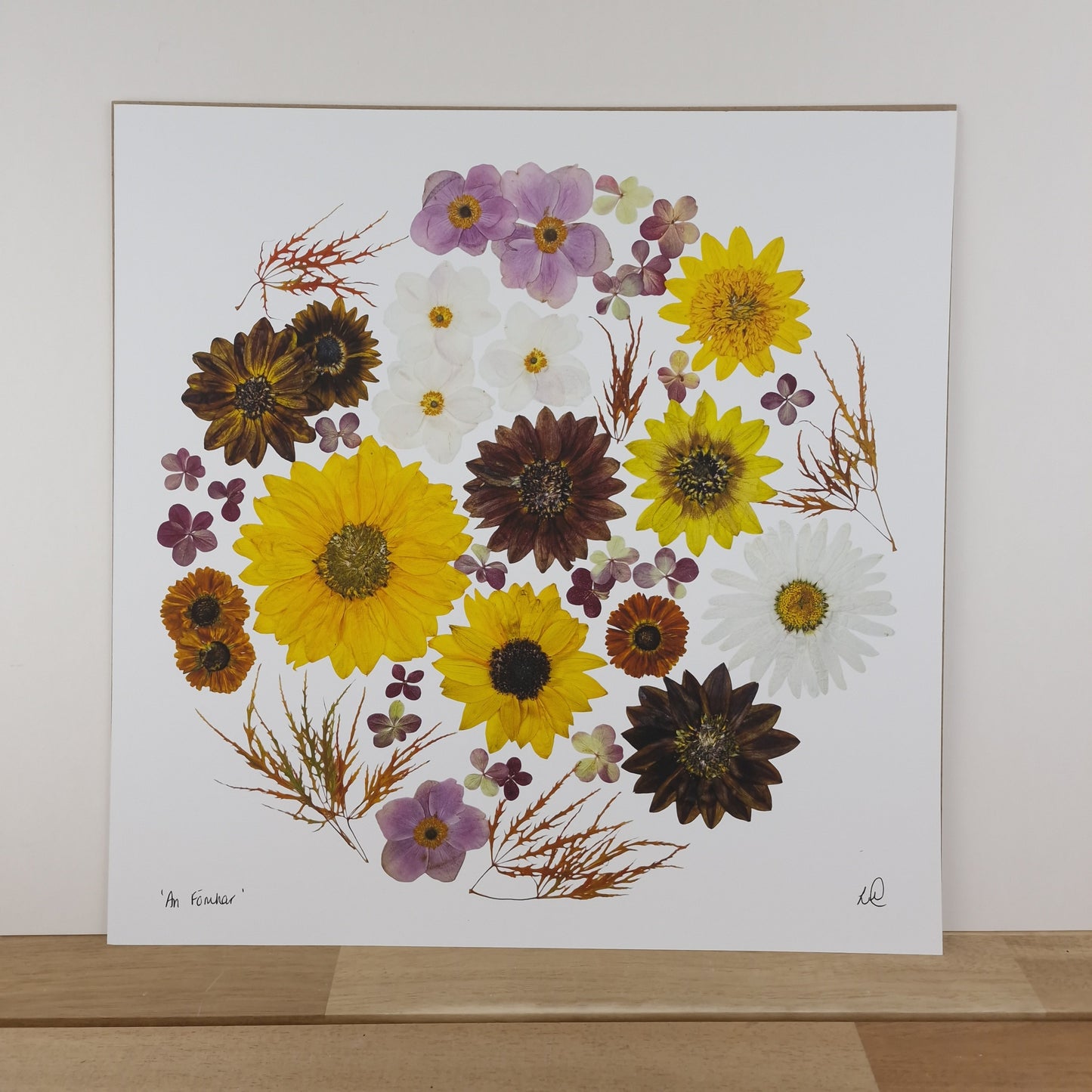 SIÓG Botanicals 16" Square Print 'An Fómhar' Autumn Flower Art Print