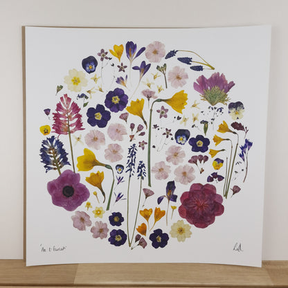 SIÓG Botanicals 16" Square Print 'An tEarrach' Spring Flower Art Print