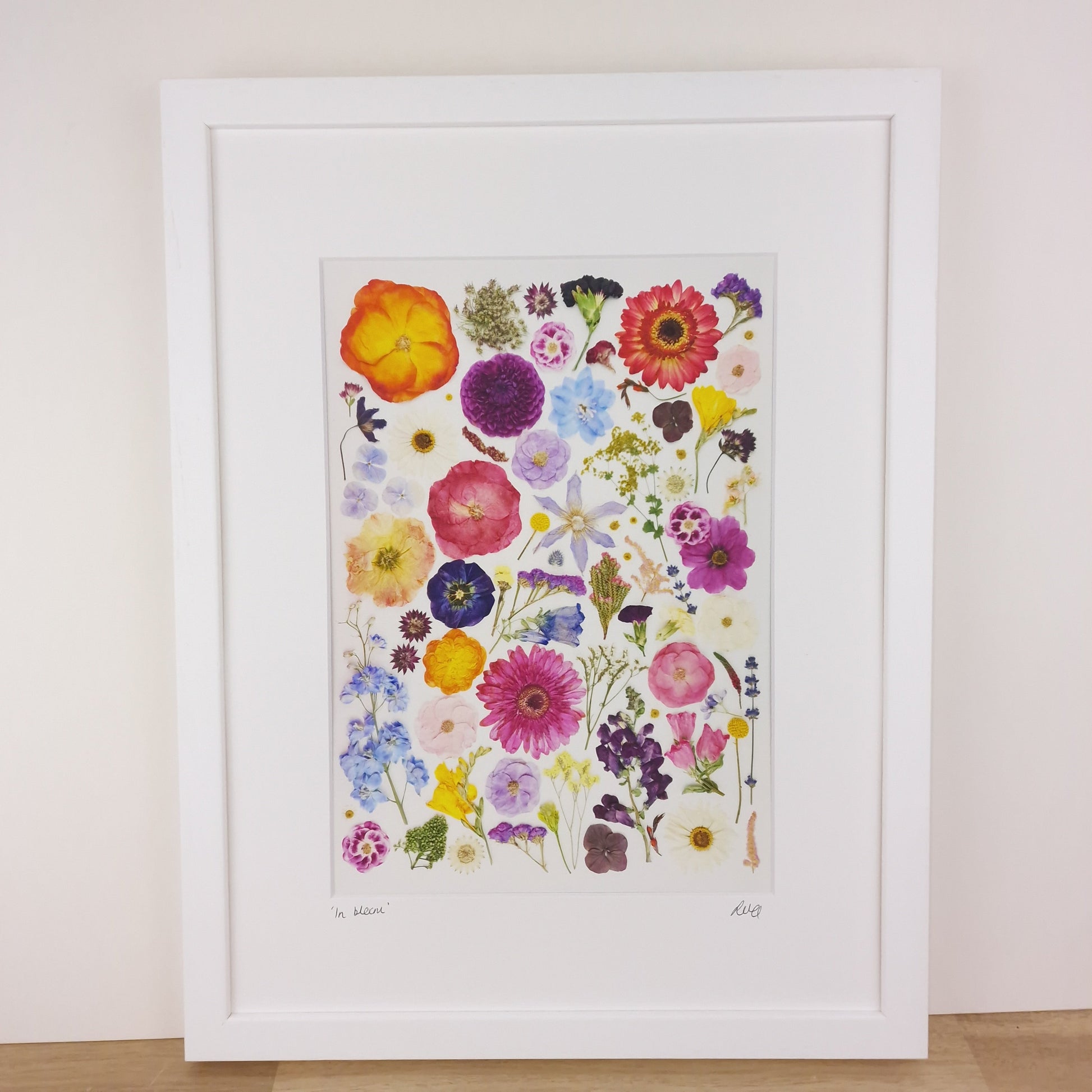 SIÓG Botanicals 16" x 12" Framed Print 'In Bloom' Flower Art Print