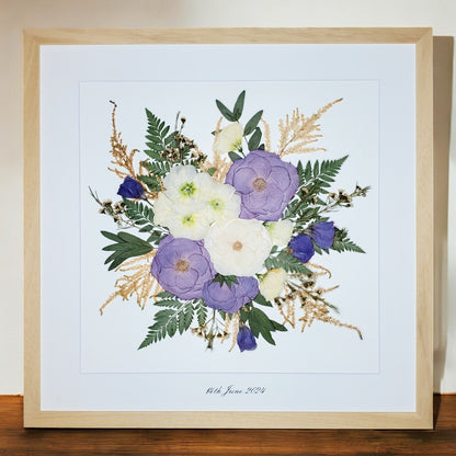 SIÓG Botanicals 20" x 20" (50cm x 50cm) / Natural Pine / Traditional (No spacing between flowers) The Eternal Elegance Experience