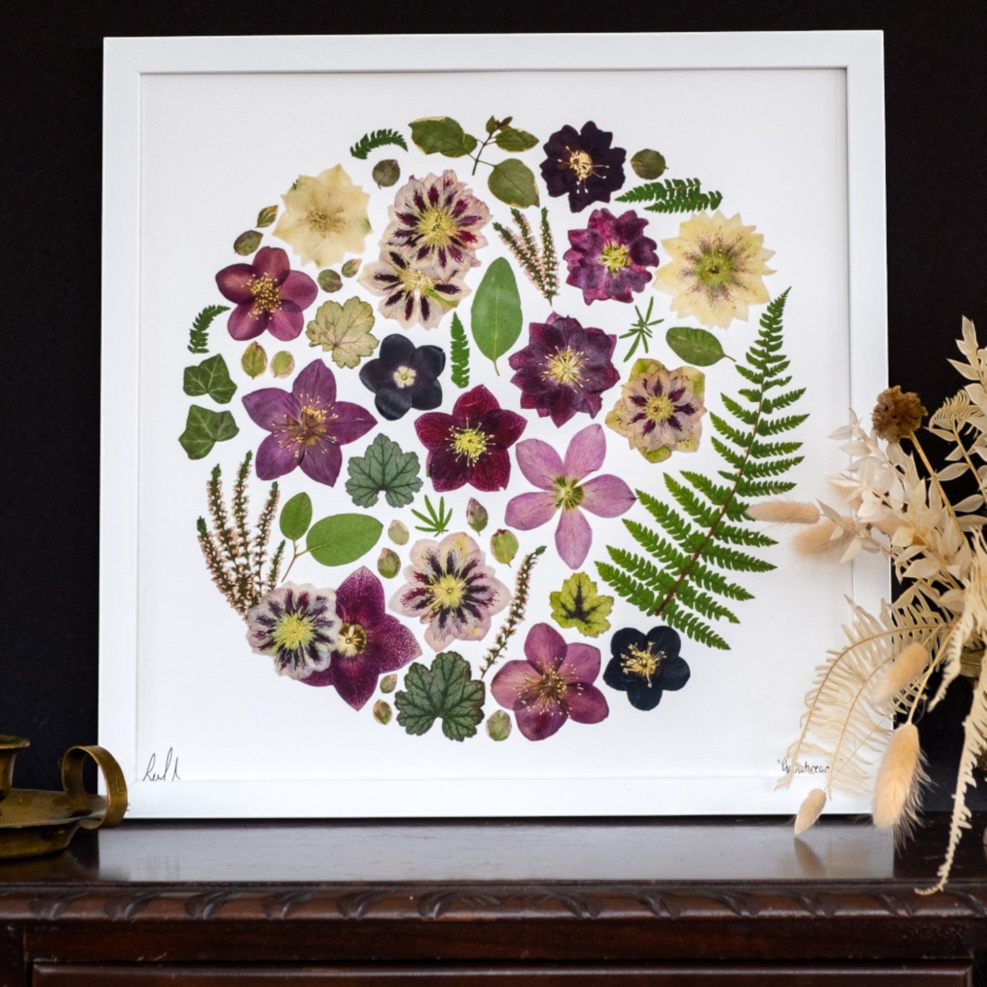 SIÓG Botanicals 40cm Square Framed 'Geimhreadh - Winter' Fine Art Giclee Print