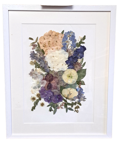 Medium wedding bouquet pressed style