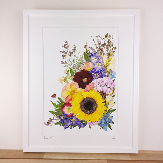 SIÓG Botanicals A4 Framed 'Siúlóid Eile' Sunflower Art Print