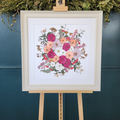 SIÓG Botanicals Antique Cream Frame/ Ivory €710 (€460 after deposit) Eternal Elegance Pressed (24" x 24" / 60cm x 60cm)
