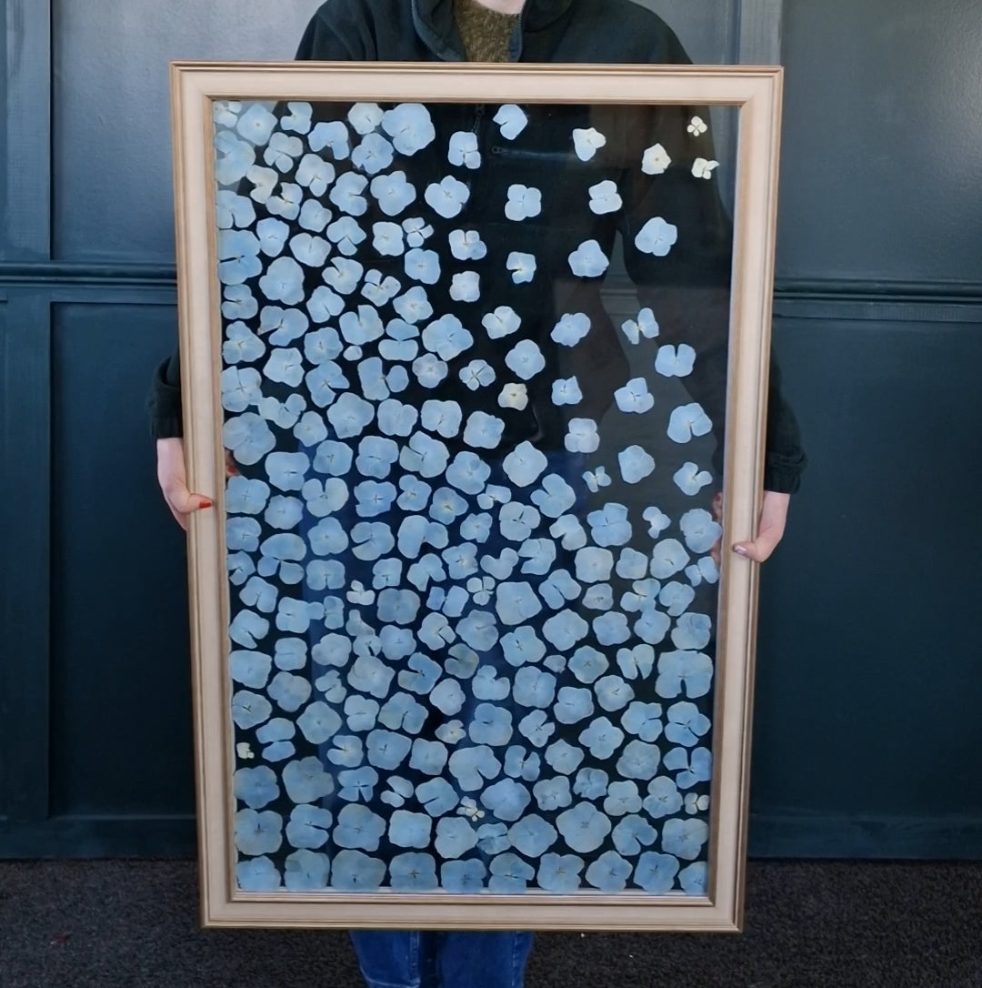 SIÓG Botanicals Antique Gold & Cream €1420 (€1170 after deposit) 'Abstract in Double Glass' (24" x 40" / 60cm x 100cm)