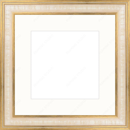 SIÓG Botanicals Antique Gold & Cream/ Ivory Signature Pressed Wedding Bouquet (16"x20" / 40cm x 50cm)