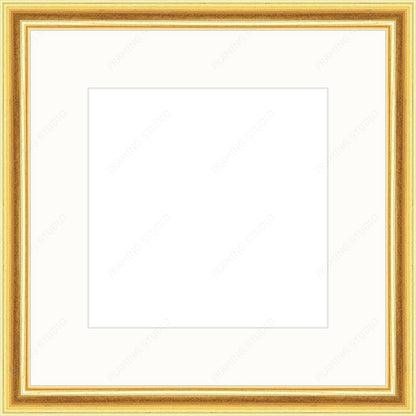 SIÓG Botanicals Gold Frame/ Ivory Signature Pressed Wedding Bouquet (16"x20" / 40cm x 50cm)