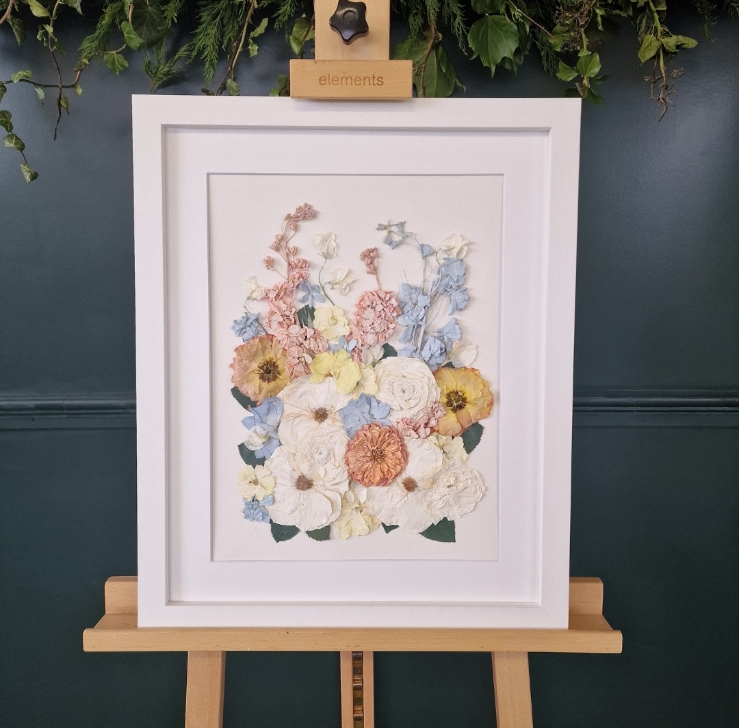 SIÓG Botanicals Signature Pressed Wedding Bouquet (16"x20" / 40cm x 50cm)