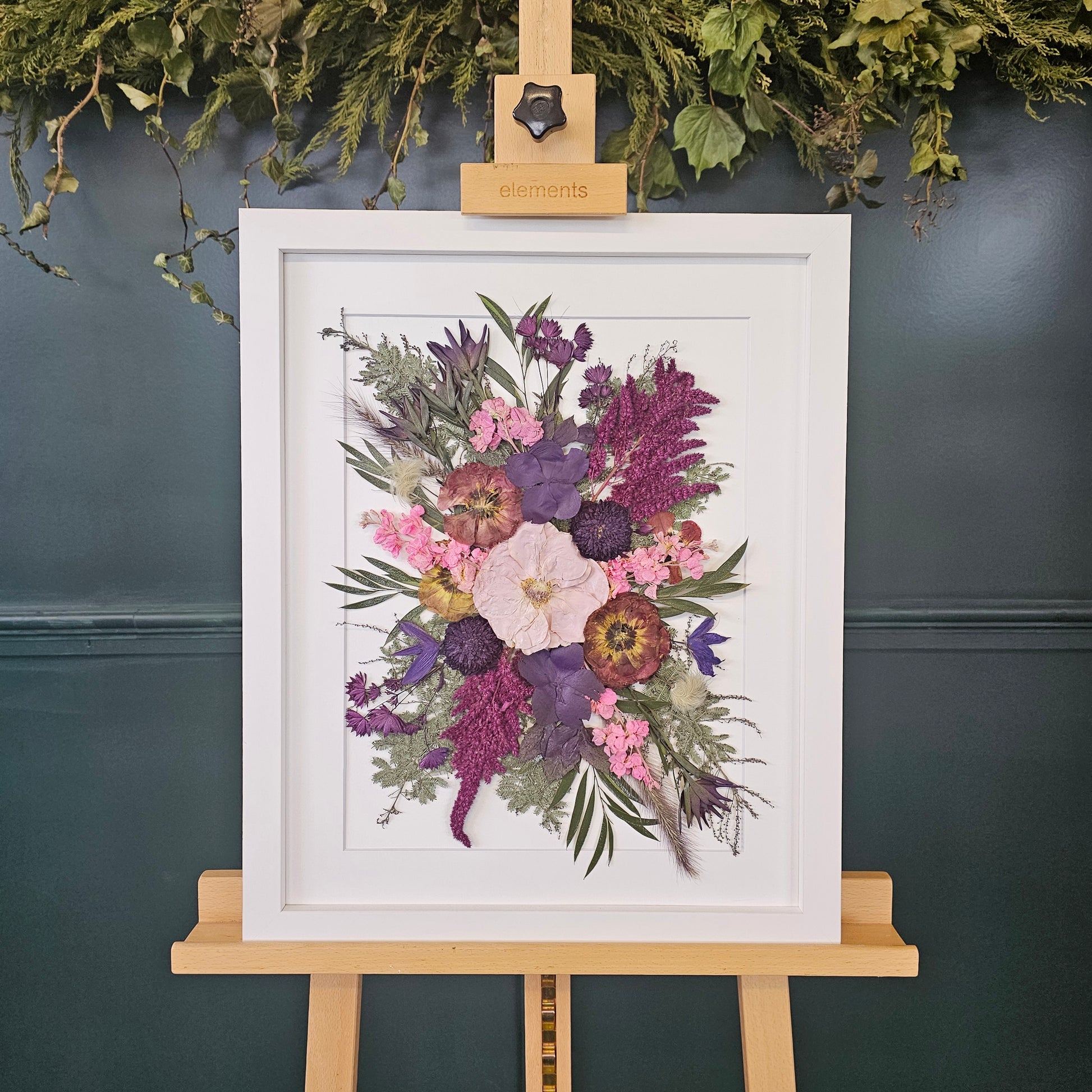 SIÓG Botanicals Signature Pressed Wedding Bouquet (16"x20" / 40cm x 50cm)