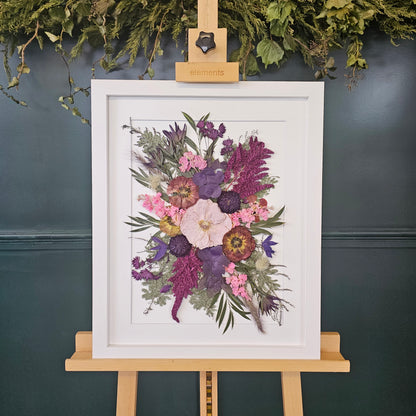SIÓG Botanicals Signature Pressed Wedding Bouquet (16"x20" / 40cm x 50cm)