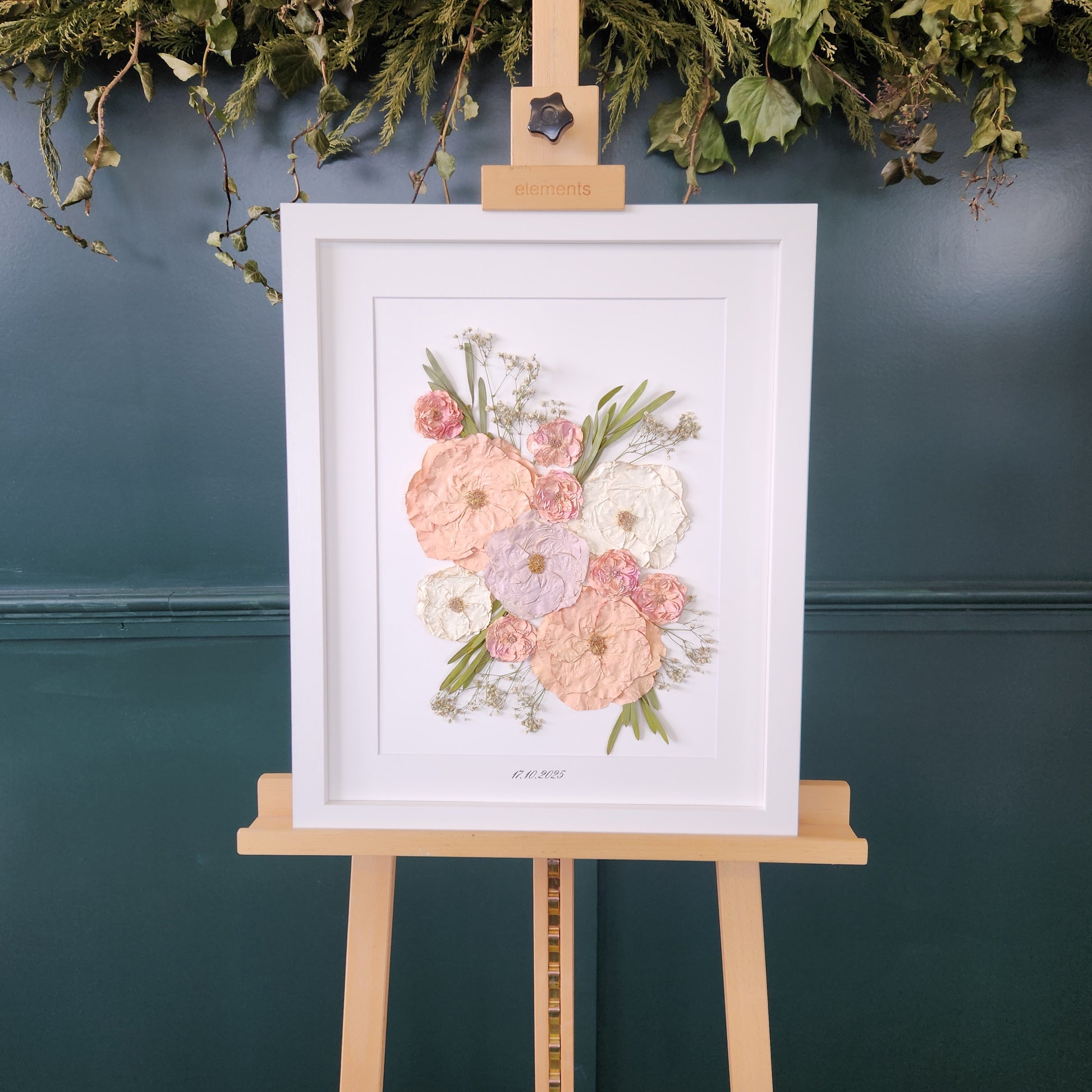 SIÓG Botanicals Signature Pressed Wedding Bouquet (16"x20" / 40cm x 50cm)