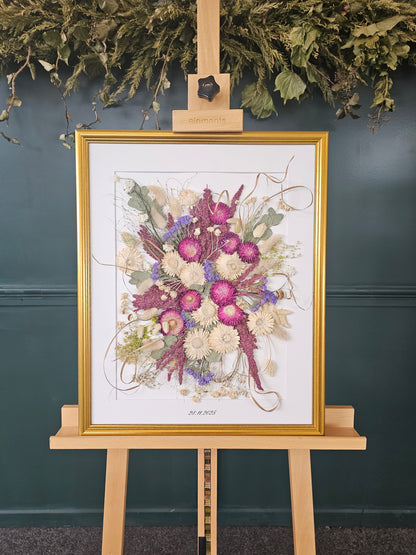 SIÓG Botanicals Signature Pressed Wedding Bouquet (16"x20" / 40cm x 50cm)