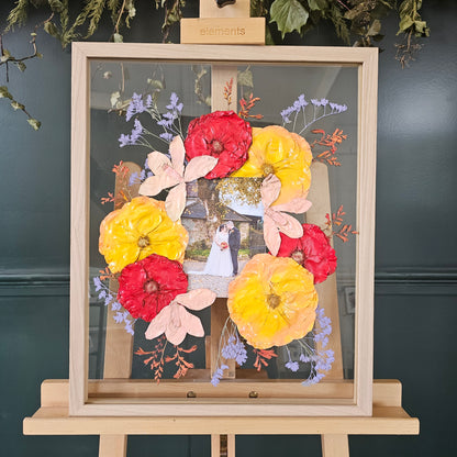 SIÓG Botanicals Solid Wood Oak Veneer Pressed Between Glass (16"x 20" / 40cm x 50cm)