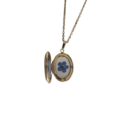SIÓG Botanicals The Memorial Locket – Custom Photo & Real Irish Forget-Me-Not