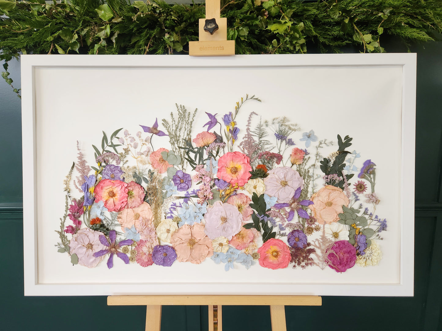 SIÓG Botanicals White Frame €800 (€550 after deposit) 'Meadow' (40" x 24" / 100cm x 60cm)