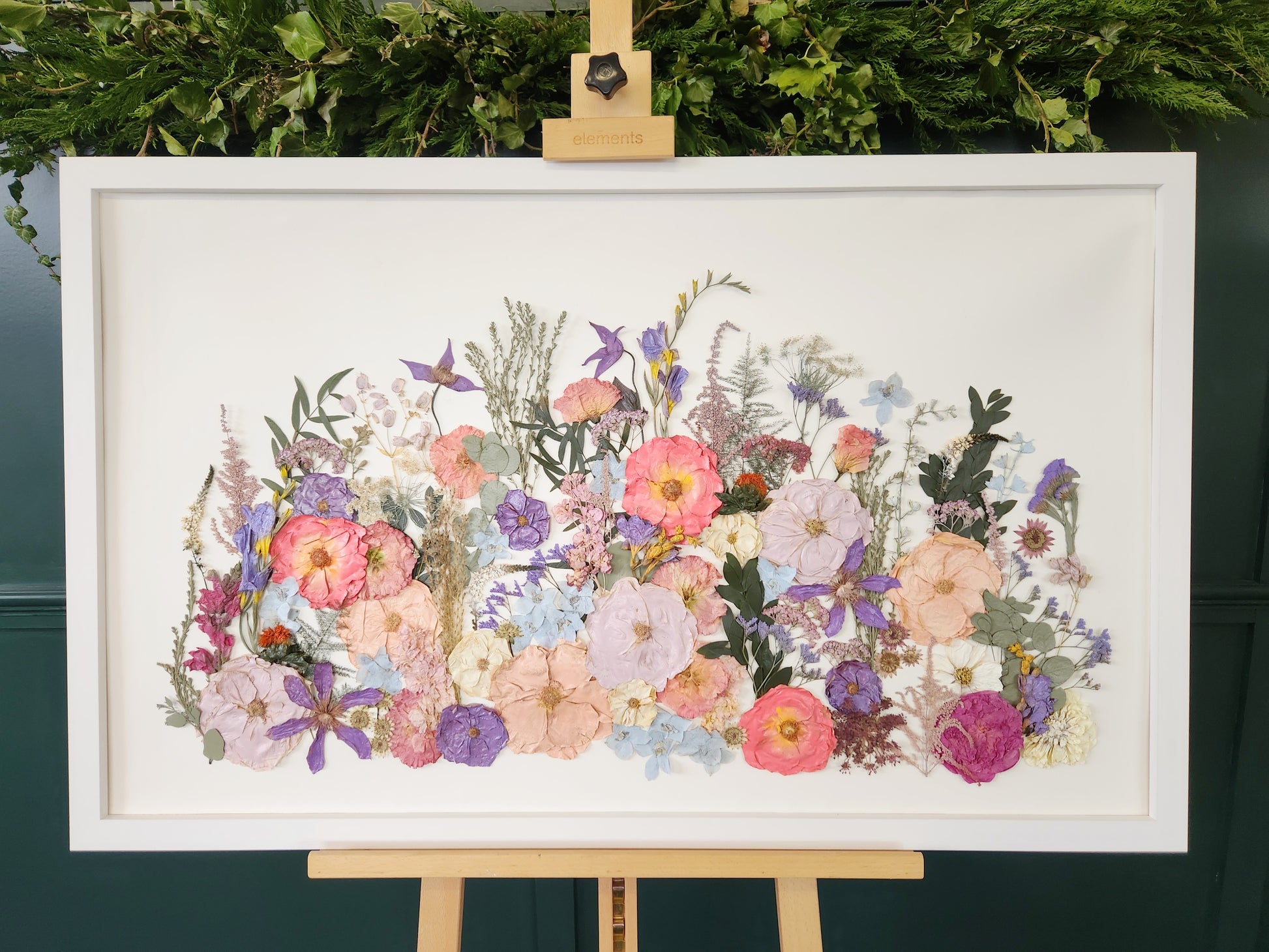 SIÓG Botanicals White Frame €800 (€550 after deposit) 'Meadow' (40" x 24" / 100cm x 60cm)
