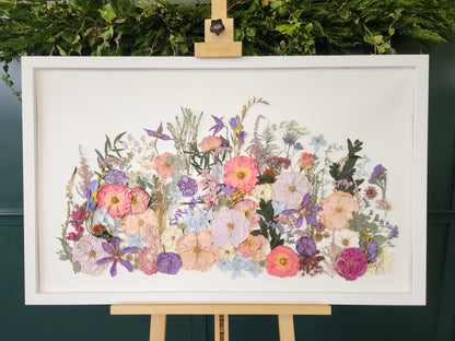 SIÓG Botanicals White Frame €800 (€550 after deposit) 'Meadow' (40" x 24" / 100cm x 60cm)