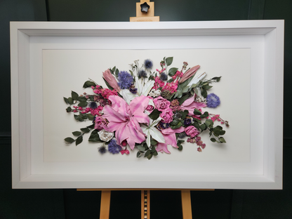 SIÓG Botanicals White Frame €950 (€700 after deposit) '3D Landscape' (40" x 24" / 100cm x 60cm)