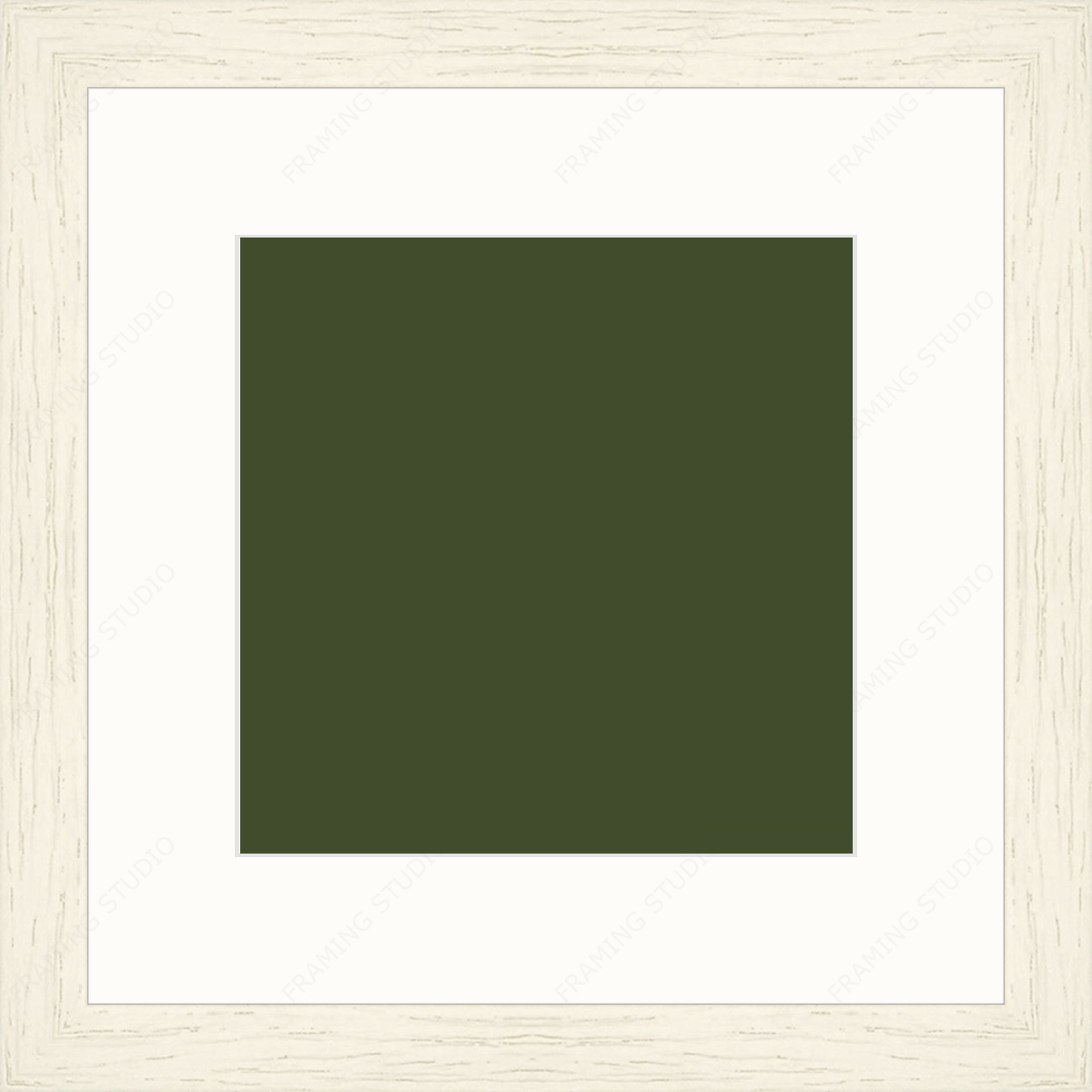 SIÓG Botanicals White Frame/ Green Pressed Floral Keepsake (12" x 16" / 30cm x 40cm)